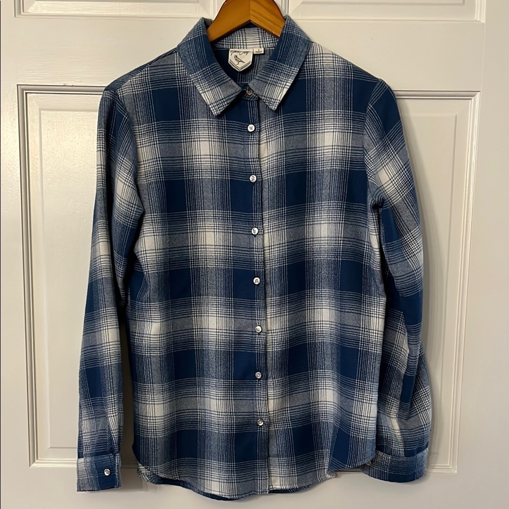 White Crow Blue Button Down Shirt